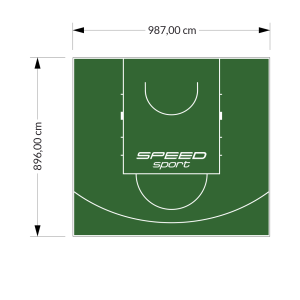 89M2/896X987CM ZIELONE BOISKO DO KOSZYKÓWKI SPEEDSPORT HEXA POWER PRO