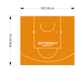 89M2/896X987CM POMARAŃCZOWE BOISKO DO KOSZYKÓWKI SPEEDSPORT HEXA POWER PRO