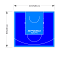 91M2/896X1017CM NIEBIESKO-BŁĘKITNE BOISKO DO KOSZYKÓWKI SPEEDSPORT HEXA POWER PRO