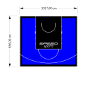 91M2/896X1017CM NIEBIESKO-CZARNE BOISKO DO KOSZYKÓWKI SPEEDSPORT HEXA POWER PRO