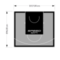 91M2/896X1017CM SZARO-CZARNE BOISKO DO KOSZYKÓWKI SPEEDSPORT HEXA POWER PRO