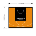 91M2/896X1017CM POMARAŃCZOWO-CZARNE BOISKO DO KOSZYKÓWKI SPEEDSPORT HEXA POWER PRO