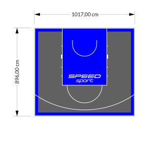 91M2/896X1017CM GRAFITOWO-NIEBIESKIE BOISKO DO KOSZYKÓWKI SPEEDSPORT HEXA POWER PRO