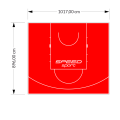 91M2/896X1017CM CZERWONE BOISKO DO KOSZYKÓWKI SPEEDSPORT HEXA POWER PRO