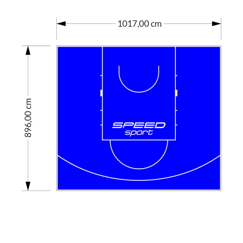 91M2/896X1017CM NIEBIESKIE BOISKO DO KOSZYKÓWKI SPEEDSPORT HEXA POWER PRO