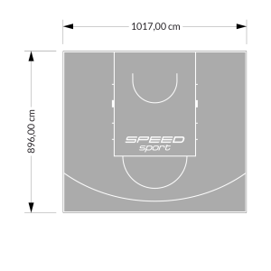 91M2/896X1017CM SZARE BOISKO DO KOSZYKÓWKI SPEEDSPORT HEXA POWER PRO