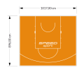 91M2/896X1017CM POMARAŃCZOWE BOISKO DO KOSZYKÓWKI SPEEDSPORT HEXA POWER PRO
