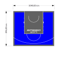 94M2/896X1048CM NIEBIESKO-GRAFITOWE BOISKO DO KOSZYKÓWKI SPEEDSPORT HEXA POWER PRO