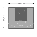94M2/896X1048CM SZARO-GRAFITOWE BOISKO DO KOSZYKÓWKI SPEEDSPORT HEXA POWER PRO