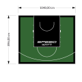 94M2/896X1048CM ZIELONO-CZARNE BOISKO DO KOSZYKÓWKI SPEEDSPORT HEXA POWER PRO