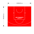 94M2/896X1048CM CZERWONE BOISKO DO KOSZYKÓWKI SPEEDSPORT HEXA POWER PRO