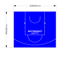 94M2/896X1048CM NIEBIESKIE BOISKO DO KOSZYKÓWKI SPEEDSPORT HEXA POWER PRO