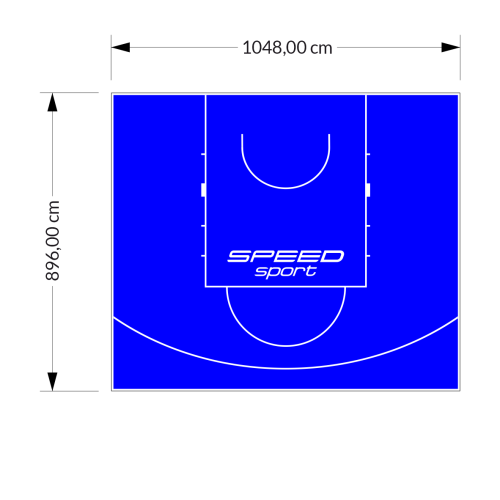 94M2/896X1048CM NIEBIESKIE BOISKO DO KOSZYKÓWKI SPEEDSPORT HEXA POWER PRO