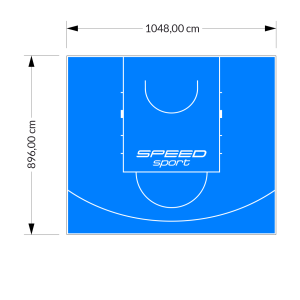 94M2/896X1048CM BŁĘKITNE BOISKO DO KOSZYKÓWKI SPEEDSPORT HEXA POWER PRO