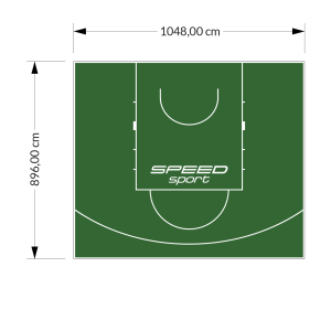 94M2/896X1048CM ZIELONE BOISKO DO KOSZYKÓWKI SPEEDSPORT HEXA POWER PRO
