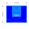 97M2/896X1078CM NIEBIESKO-BŁĘKITNE BOISKO DO KOSZYKÓWKI SPEEDSPORT HEXA POWER PRO