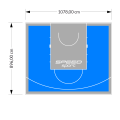 97M2/896X1078CM BŁĘKITNO-SZARE BOISKO DO KOSZYKÓWKI SPEEDSPORT HEXA POWER PRO