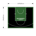 97M2/896X1078CM CZARNO-ZIELONE BOISKO DO KOSZYKÓWKI SPEEDSPORT HEXA POWER PRO