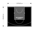 97M2/896X1078CM CZARNO-GRAFITOWE BOISKO DO KOSZYKÓWKI SPEEDSPORT HEXA POWER PRO