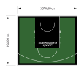 97M2/896X1078CM ZIELONO-CZARNE BOISKO DO KOSZYKÓWKI SPEEDSPORT HEXA POWER PRO