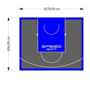 97M2/896X1078CM GRAFITOWO-NIEBIESKIE BOISKO DO KOSZYKÓWKI SPEEDSPORT HEXA POWER PRO