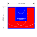 99M2/896X1108CM CZERWONO-NIEBIESKIE BOISKO DO KOSZYKÓWKI SPEEDSPORT HEXA POWER PRO