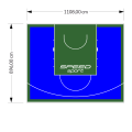 99M2/896X1108CM NIEBIESKO-ZIELONE BOISKO DO KOSZYKÓWKI SPEEDSPORT HEXA POWER PRO