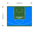 99M2/896X1108CM BŁĘKITNO-ZIELONE BOISKO DO KOSZYKÓWKI SPEEDSPORT HEXA POWER PRO