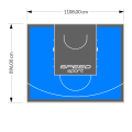 99M2/896X1108CM BŁĘKITNO-GRAFITOWE BOISKO DO KOSZYKÓWKI SPEEDSPORT HEXA POWER PRO