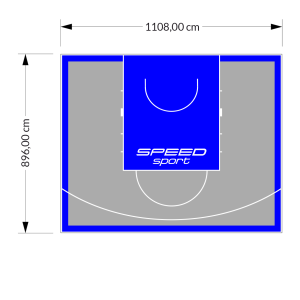 99M2/896X1108CM SZARO-NIEBIESKIE BOISKO DO KOSZYKÓWKI SPEEDSPORT HEXA POWER PRO