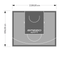 99M2/896X1108CM SZARO-GRAFITOWE BOISKO DO KOSZYKÓWKI SPEEDSPORT HEXA POWER PRO
