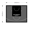 99M2/896X1108CM GRAFITOWO-CZARNE BOISKO DO KOSZYKÓWKI SPEEDSPORT HEXA POWER PRO