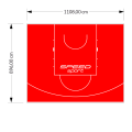 99M2/896X1108CM CZERWONE BOISKO DO KOSZYKÓWKI SPEEDSPORT HEXA POWER PRO