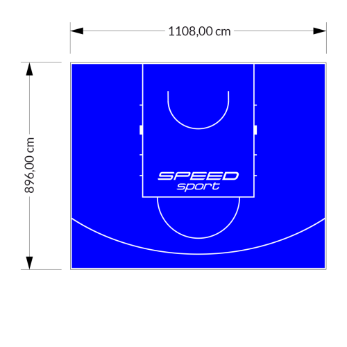 99M2/896X1108CM NIEBIESKIE BOISKO DO KOSZYKÓWKI SPEEDSPORT HEXA POWER PRO