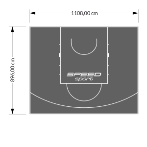 99M2/896X1108CM GRAFITOWE BOISKO DO KOSZYKÓWKI SPEEDSPORT HEXA POWER PRO