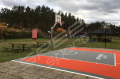80M2/865X926CM CZERWONO-GRAFITOWE BOISKO DO KOSZYKÓWKI SPEEDSPORT HEXA POWER PRO