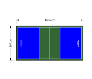 123M2/1534X804CM NIEBIESKO-ZIELONE BOISKO DO SIATKÓWKI SPEEDSPORT HEXA POWER PRO
