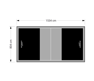 123M2/1534X804CM CZARNO-SZARE BOISKO DO SIATKÓWKI SPEEDSPORT HEXA POWER PRO