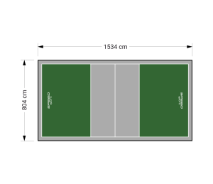 123M2/1534X804CM ZIELONO-SZARE BOISKO DO SIATKÓWKI SPEEDSPORT HEXA POWER PRO