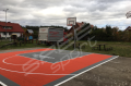 86M2/896X956CM CZERWONO-GRAFITOWE BOISKO DO KOSZYKÓWKI SPEEDSPORT HEXA POWER PRO