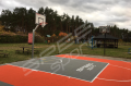 89M2/926X956CM CZERWONO-GRAFITOWE BOISKO DO KOSZYKÓWKI SPEEDSPORT HEXA POWER PRO
