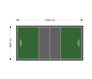 143M2/1656X865CM ZIELONO-GRAFITOWE BOISKO DO SIATKÓWKI SPEEDSPORT HEXA POWER PRO