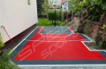 27M2/500X531CM CZERWONO-GRAFITOWE BOISKO DO KOSZYKÓWKI SPEEDSPORT HEXA POWER PRO