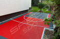 27M2/500X531CM CZERWONO-GRAFITOWE BOISKO DO KOSZYKÓWKI SPEEDSPORT HEXA POWER PRO
