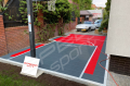 27M2/500X531CM CZERWONO-GRAFITOWE BOISKO DO KOSZYKÓWKI SPEEDSPORT HEXA POWER PRO
