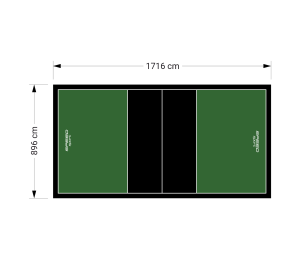 154M2/1716X896CM ZIELONO-CZARNE BOISKO DO SIATKÓWKI SPEEDSPORT HEXA POWER PRO