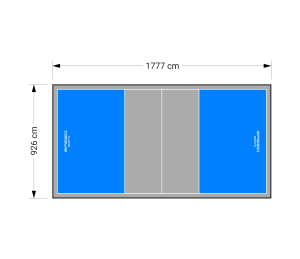 165M2/1777X926CM BŁĘKITNO-SZARE BOISKO DO SIATKÓWKI SPEEDSPORT HEXA POWER PRO
