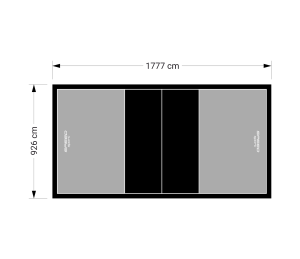 165M2/1777X926CM SZARO-CZARNE BOISKO DO SIATKÓWKI SPEEDSPORT HEXA POWER PRO
