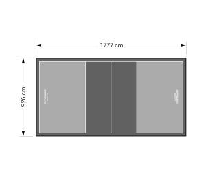 165M2/1777X926CM SZARO-GRAFITOWE BOISKO DO SIATKÓWKI SPEEDSPORT HEXA POWER PRO
