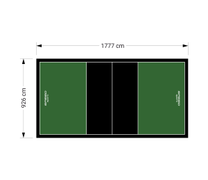 165M2/1777X926CM ZIELONO-CZARNE BOISKO DO SIATKÓWKI SPEEDSPORT HEXA POWER PRO